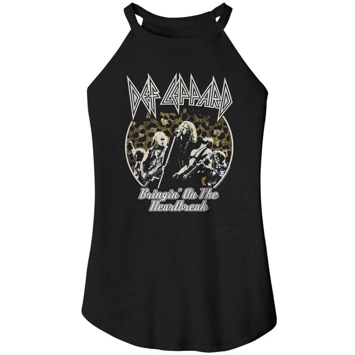 Def Leppard - Bringing The Heartbreak Circle Womens Rocker Tank Top - HYPER iCONiC.