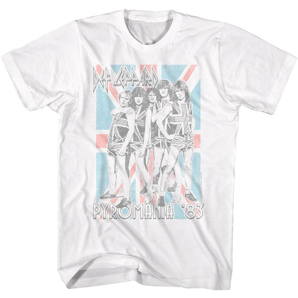 Def Leppard - Def Leppard Pyromania Flag Boyfriend Tee - HYPER iCONiC.