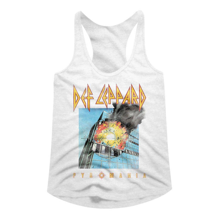 Def Leppard Faded Pyromania Womens Racerback Tank - HYPER iCONiC