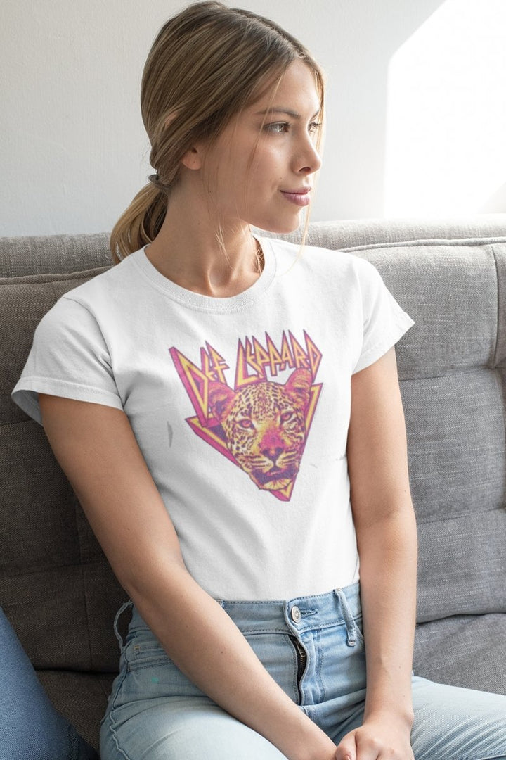 Def Leppard Leppard Leopard Womens T-Shirt - HYPER iCONiC