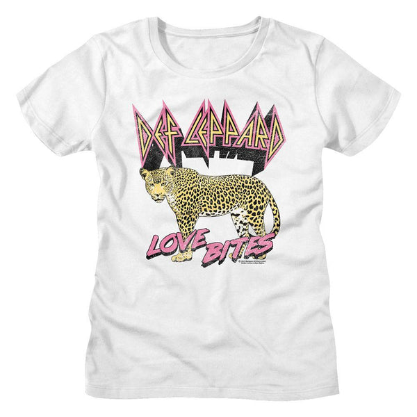 Def Leppard Love Bites Leopard Womens T-Shirt - HYPER iCONiC