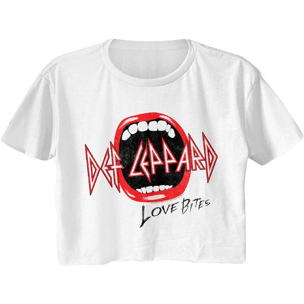 Def Leppard Mouth Womens Crop Tee - HYPER iCONiC