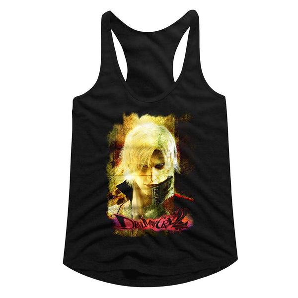 Devil May Cry Grunge Stare Womens Racerback Tank - HYPER iCONiC