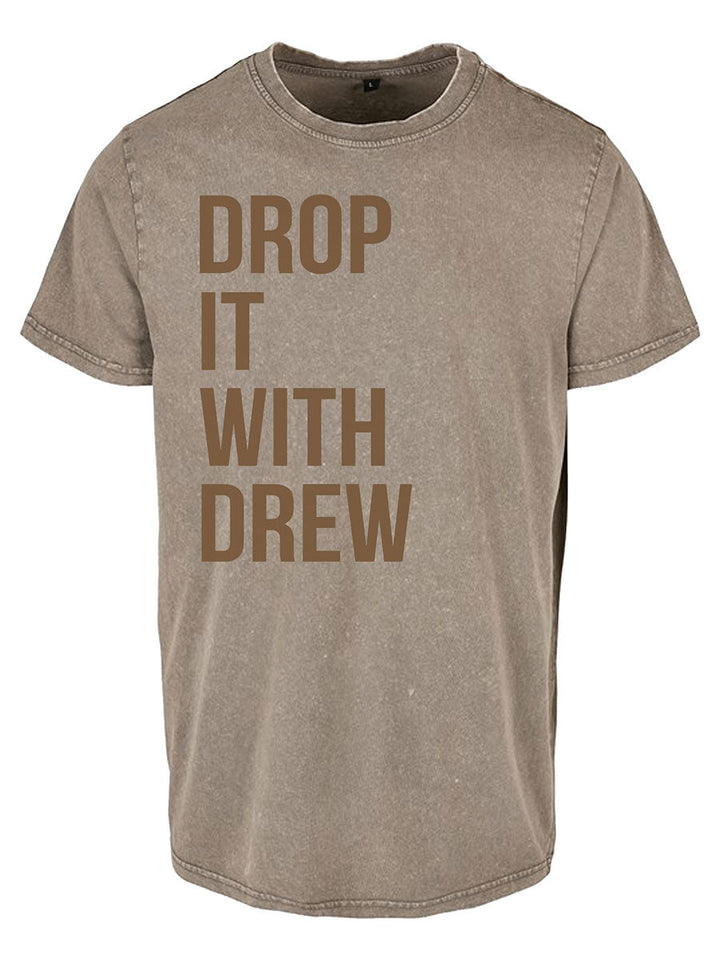 Drew Sidora - Drop it with Drew Stacked Logo Oversized T-Shirt - HYPER iCONiC.