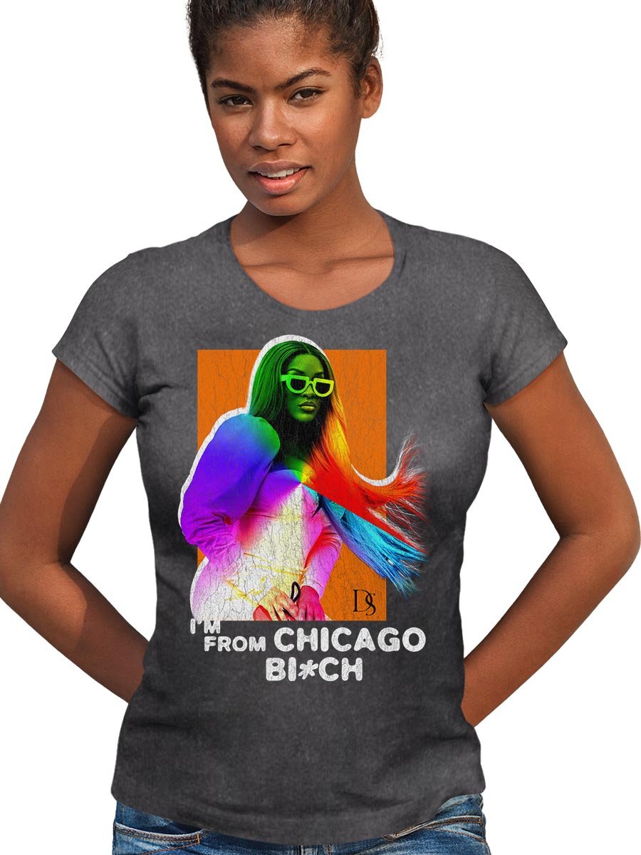 Drew Sidora - I'm From Chicago Bit*h photo Oversized T-Shirt - HYPER iCONiC.