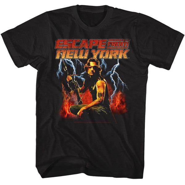 Escape From New York - Escape Flames And Lightning Boyfriend Tee - HYPER iCONiC.