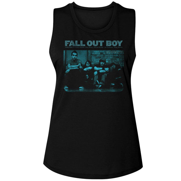 Fall Out Boy - Take This To Your Grave Womens Muscle Tank Top - HYPER iCONiC.