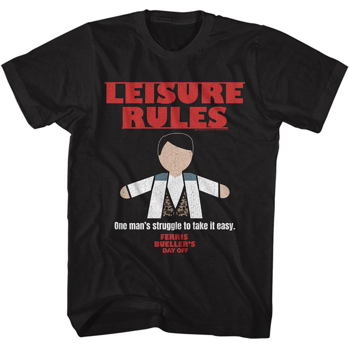 Ferris Beuller's Day Off - Fbdo Leisure Rules T-Shirt - HYPER iCONiC.