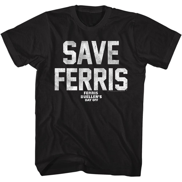 Ferris Beuller's Day Off - Save Ferris White Ink T-shirt - HYPER iCONiC.