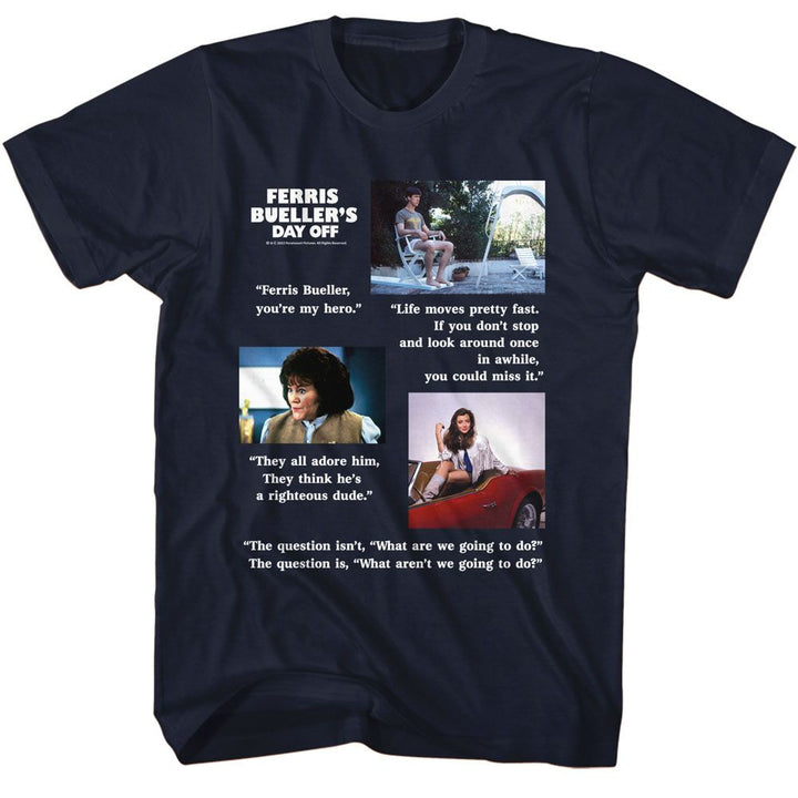Ferris Bueller's Day Off - FBDO Quotes T-Shirt - HYPER iCONiC.