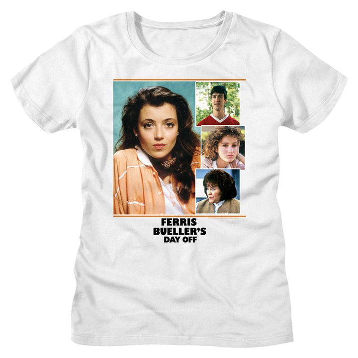 Ferris Bueller's Day Off Sloane Collage Womens T-Shirt - HYPER iCONiC