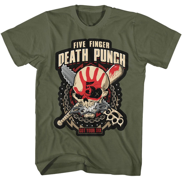 Five Finger Death Punch - Got Your Six Boyfriend Tee - HYPER iCONiC.