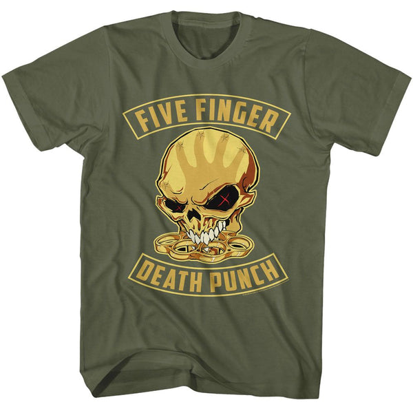 Five Finger Death Punch - Skull And Knuckles Boyfriend Tee - HYPER iCONiC.