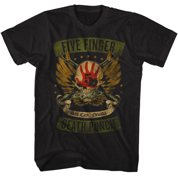 Five Finger Death Punch - Winged Skull Boyfriend Tee - HYPER iCONiC.