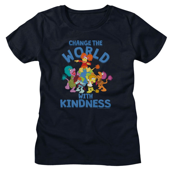 Fraggle Rock - Change The World Womens T-Shirt - HYPER iCONiC.