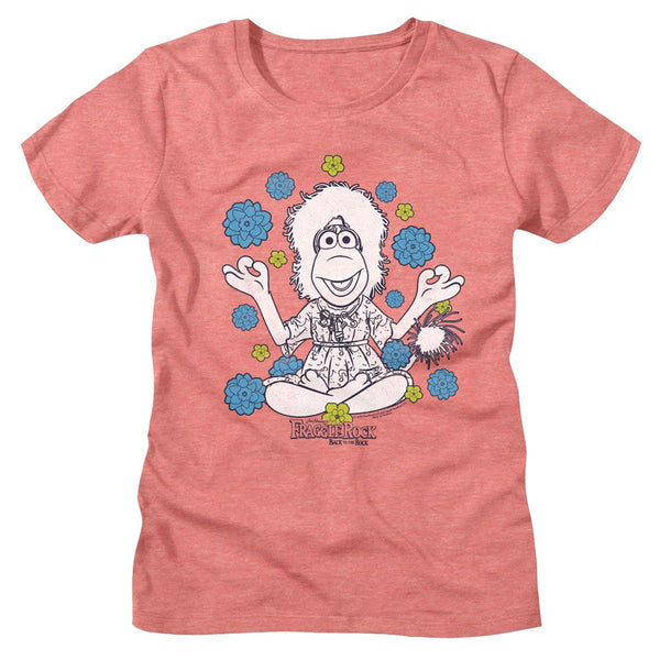 Fraggle Rock - Mokey And Flowers Womens T-Shirt - HYPER iCONiC.