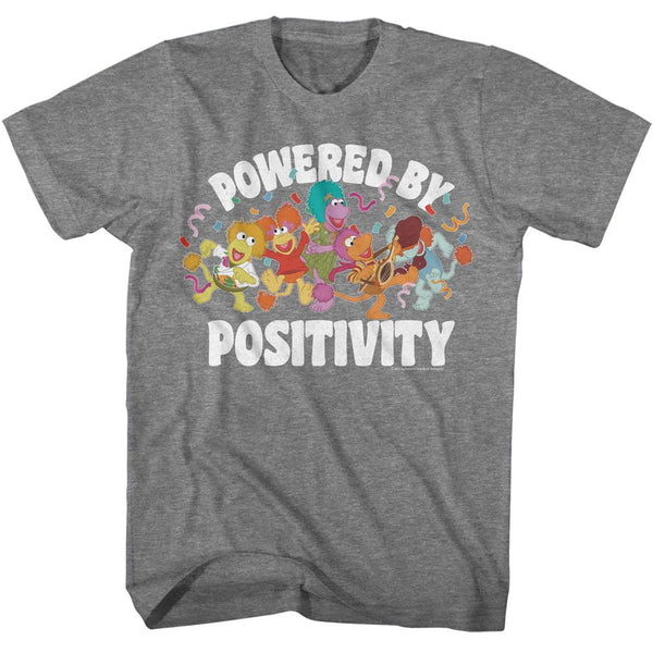Fraggle Rock - Powered By Positivity T-Shirt - HYPER iCONiC.