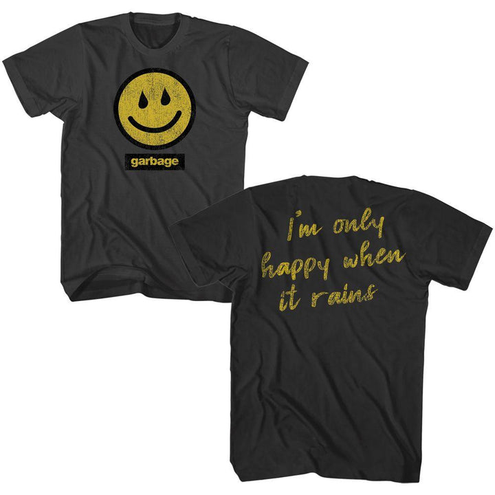 Garbage Rain Smiley T-Shirt - HYPER iCONiC