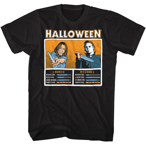 Halloween - Halloween Laurie Vs Michael Face Off T-Shirt - HYPER iCONiC.