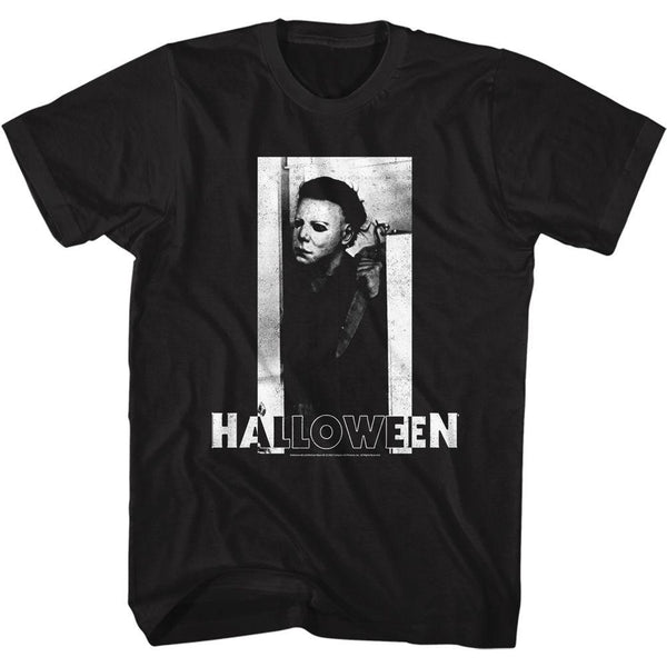 Halloween Michael & Logo B&W T-Shirt - HYPER iCONiC