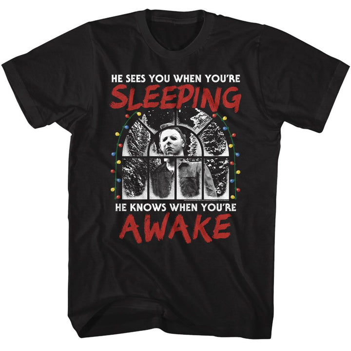 Halloween - Sees You When Youre Sleeping T-Shirt - HYPER iCONiC.