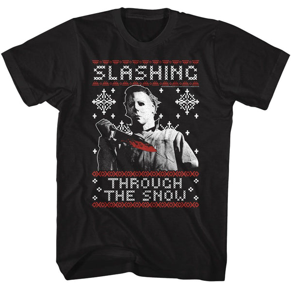 Halloween - Slashing Thru The Snow T-Shirt - HYPER iCONiC.