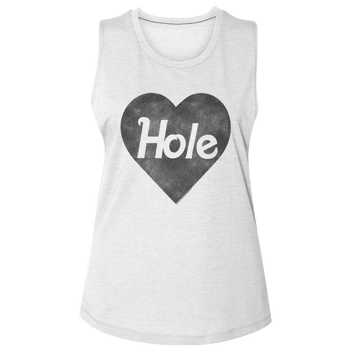 Hole Blk Heart Logo Womens Slub T-Shirt - HYPER iCONiC