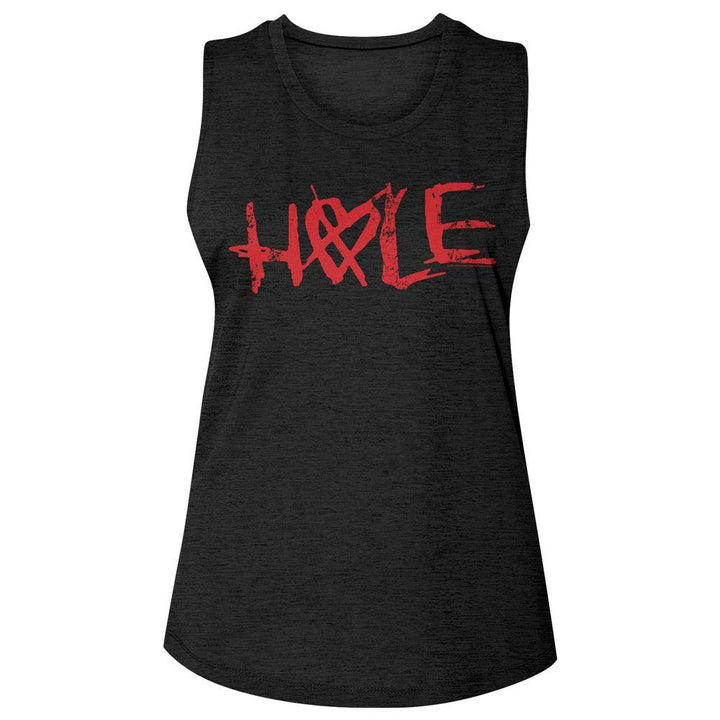 Hole Crossed Heart Logo Womens Slub T-Shirt - HYPER iCONiC
