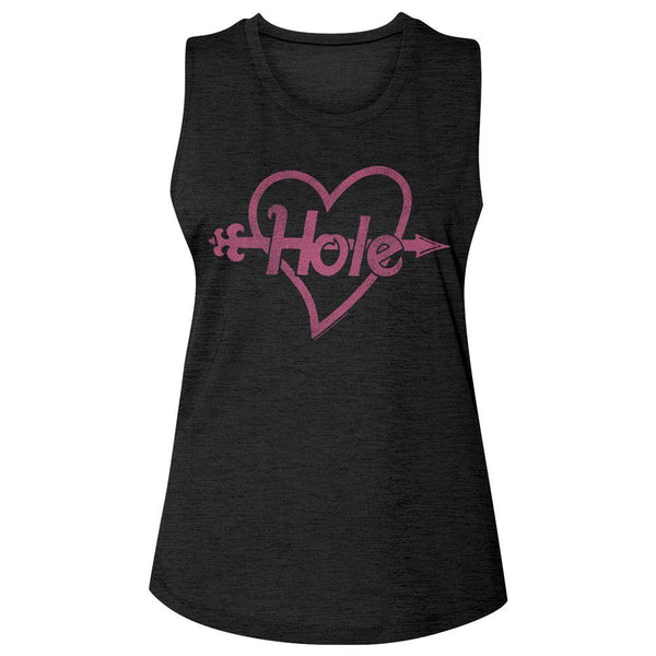 Hole Pink Heart And Arrow Womens Slub T-Shirt - HYPER iCONiC