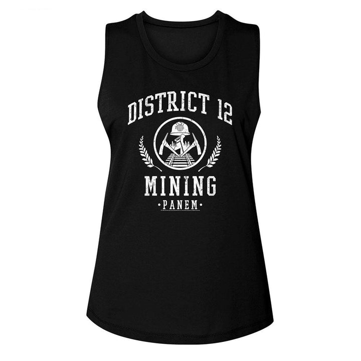 Hunger Games - D12 Mining Womens Muscle Tank Top - HYPER iCONiC.