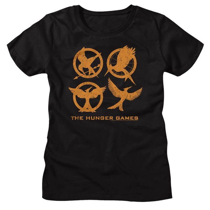 Hunger Games - Emblems Womens T-Shirt - HYPER iCONiC.