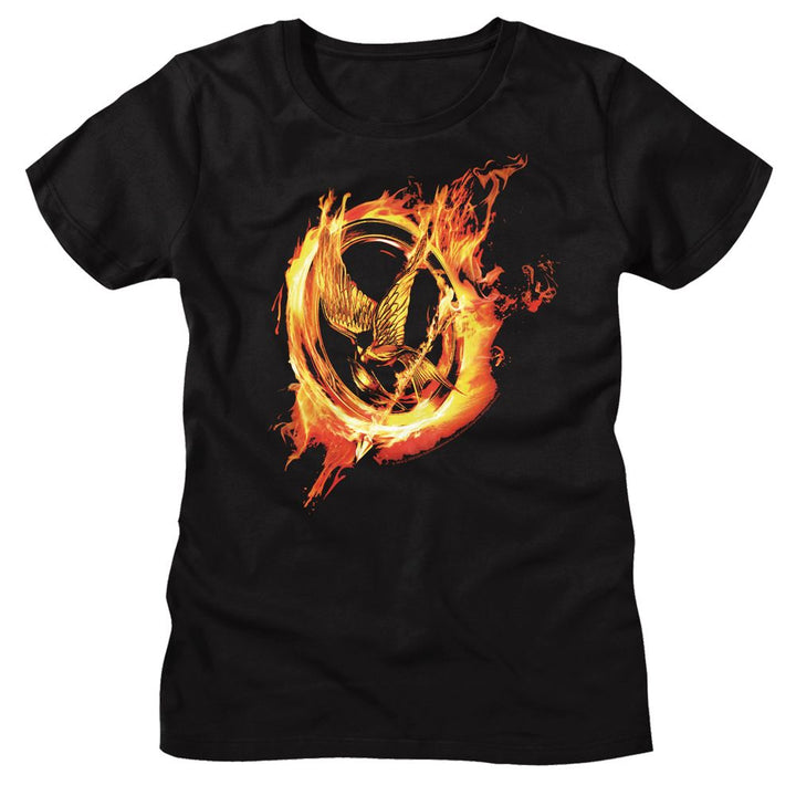 Hunger Games - Pin Womens T-Shirt - HYPER iCONiC.
