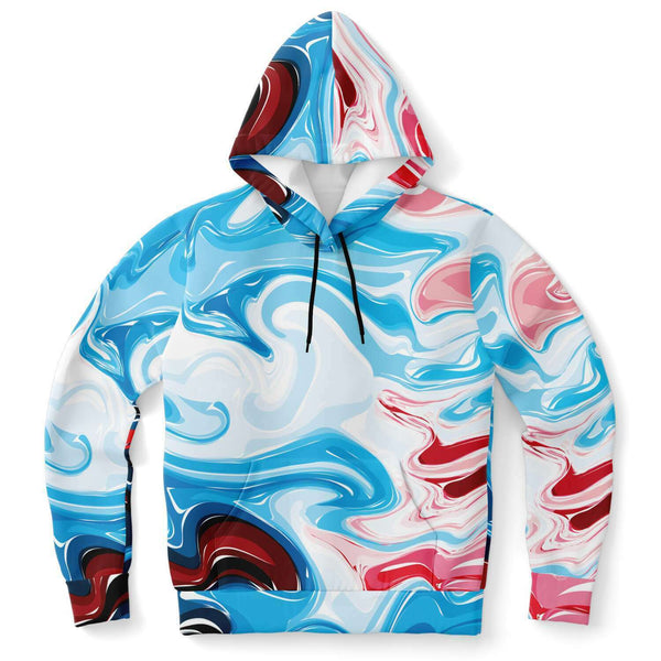 Hyper iCONic Red / Blue Marble Hoodie - HYPER iCONiC.