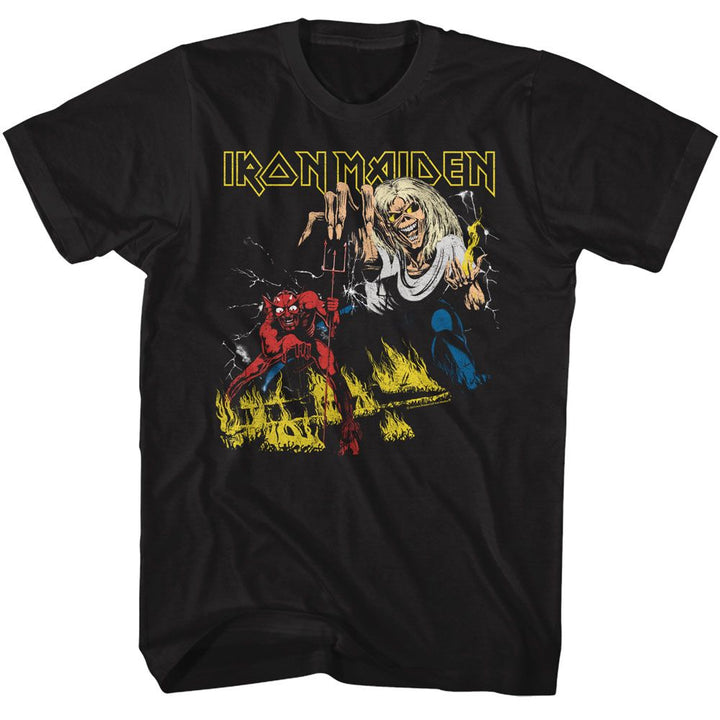 Iron Maiden - Eddie Fire And Devil Boyfriend Tee - HYPER iCONiC.