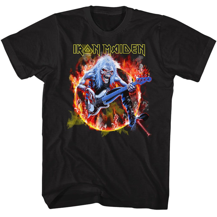 Iron Maiden - Flaming Circle Boyfriend Tee - HYPER iCONiC.