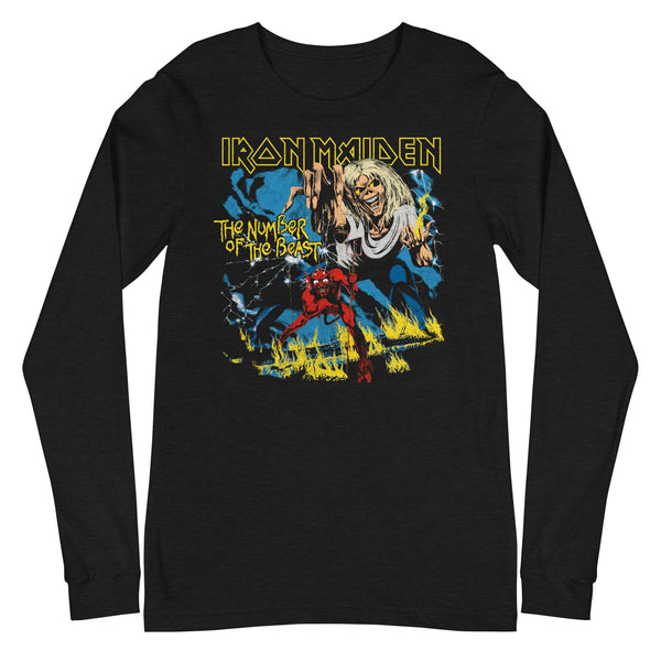 Iron Maiden The Number of the Beast Long Sleeve T-Shirt - HYPER iCONiC.