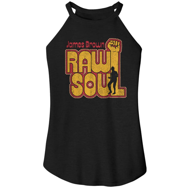 James Brown - Raw Soul Rocker Womens Rocker Tank Top - HYPER iCONiC.