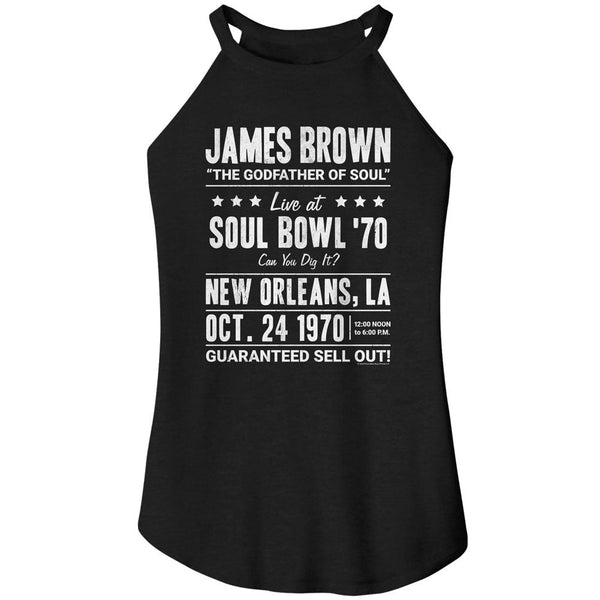 James Brown - Soul Bowl 1970 Womens Rocker Tank Top - HYPER iCONiC.