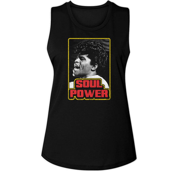 James Brown - Soul Power Womens Muscle Tank Top - HYPER iCONiC.