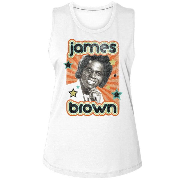 James Brown - Stars Womens Muscle Tank Top - HYPER iCONiC.