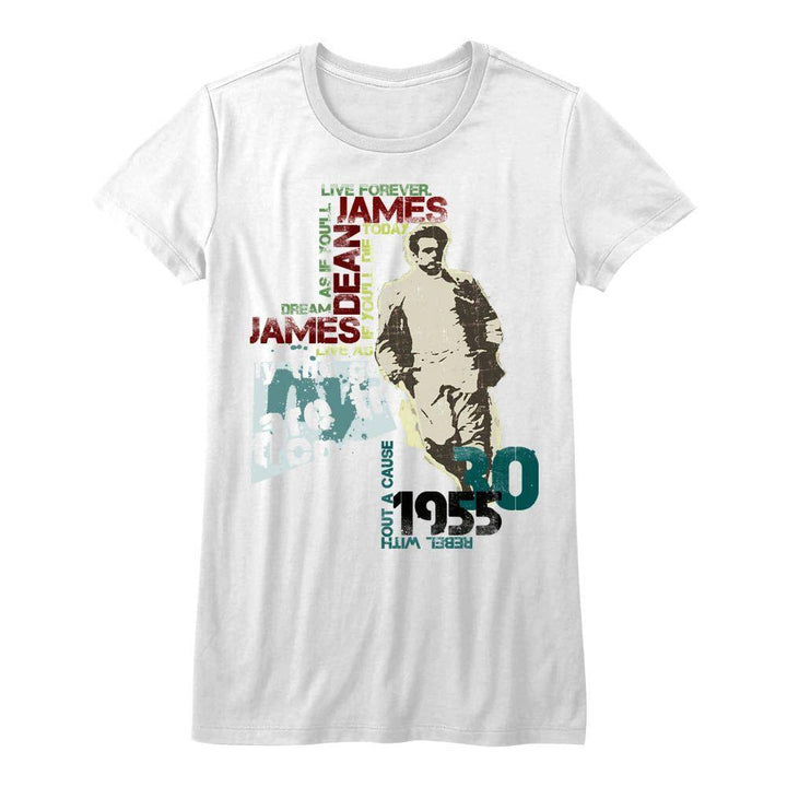 James Dean Dean Typography Womens T-Shirt - HYPER iCONiC