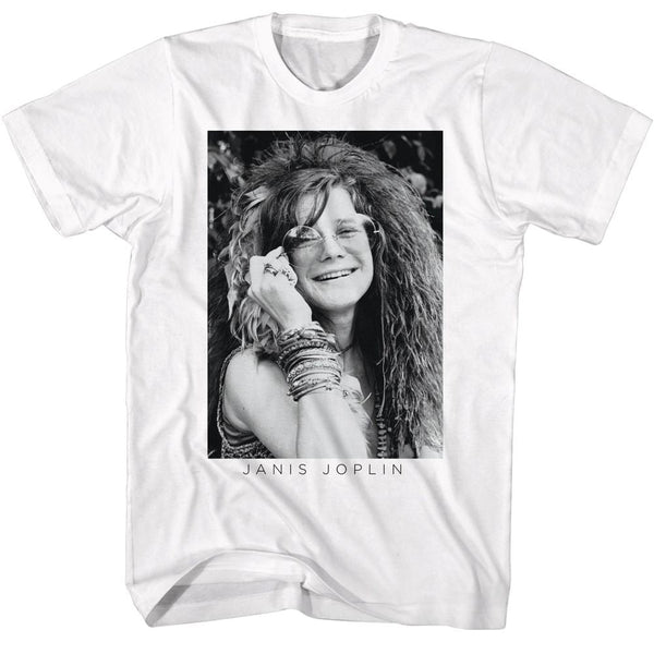 Janis Joplin - BW Glasses T-Shirt - HYPER iCONiC.
