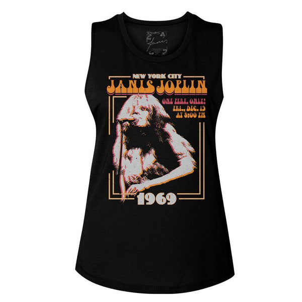 Janis Joplin New York Womens Muscle Tank Top - HYPER iCONiC