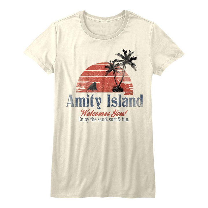 Jaws Amity Island Womens T-Shirt - HYPER iCONiC