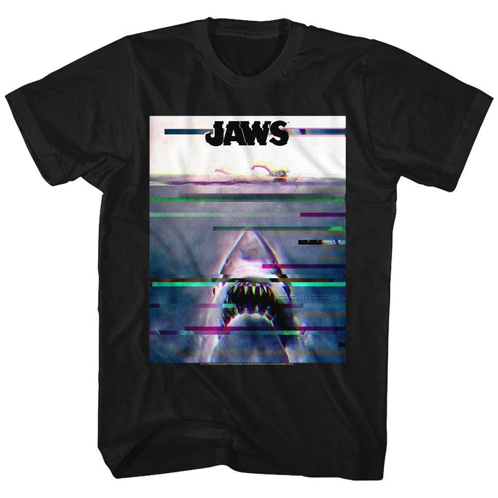 Jaws Glitchy Big and Tall T-Shirt - HYPER iCONiC.