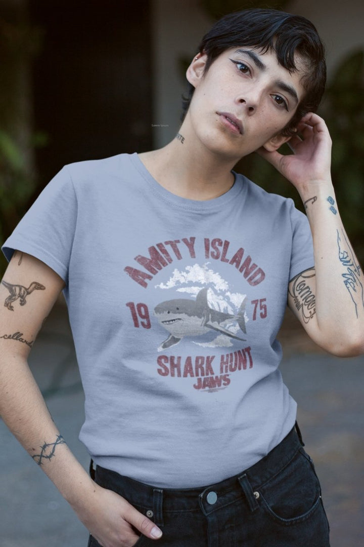 Jaws Shark Hunt Boyfriend Tee - HYPER iCONiC
