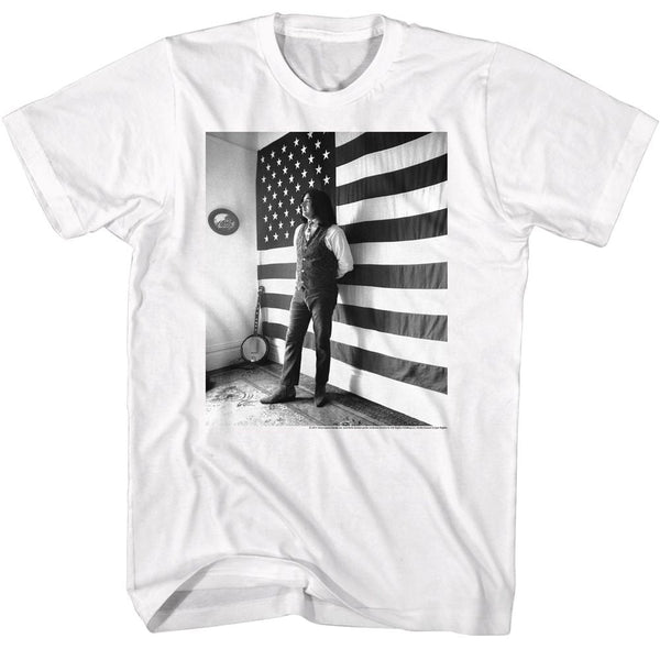 Jerry Garcia - Flag BW T-Shirt - HYPER iCONiC.