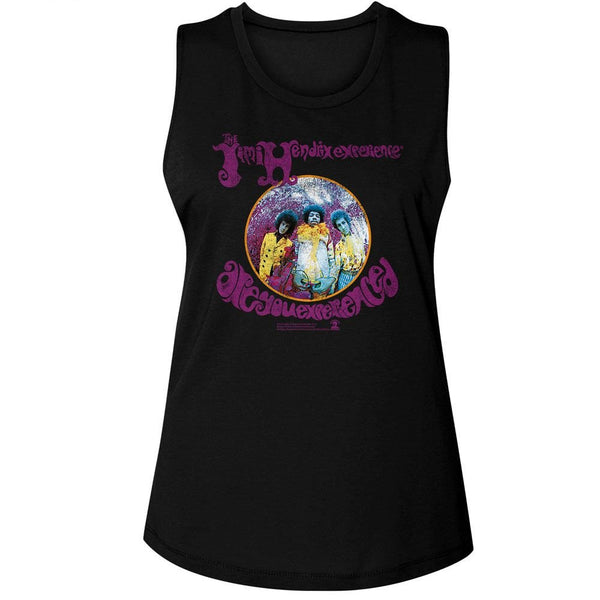 Jimi Hendrix - Experienced Circle Womens Muscle Tank Top - HYPER iCONiC.