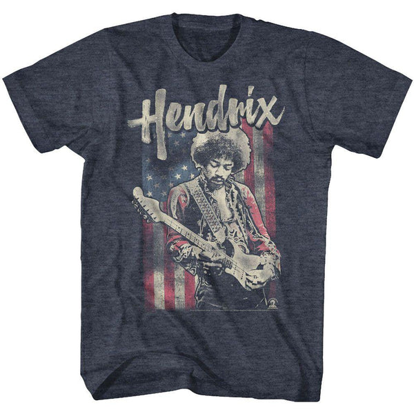 Jimi Hendrix Flag Hendrix T-Shirt - HYPER iCONiC
