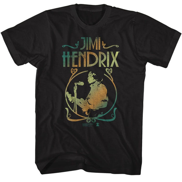 Jimi Hendrix - Gradient Circle T-Shirt - HYPER iCONiC.